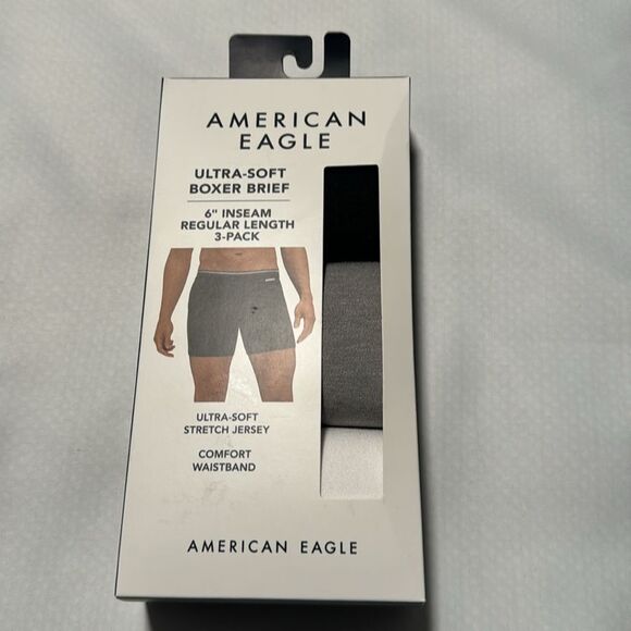 American Eagle Boxer Briefs Mens Small 3 Pack Ultra Soft - Picture 1 of 2